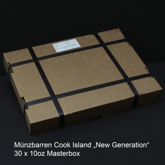 Münzbarren "Cook Island" 30x 10oz (Masterbox) "New Generation"