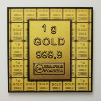 Münzbild "CombiBar / Goldtafel" (60 x 60cm) 