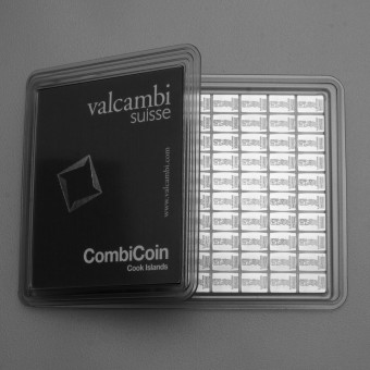 Münztafel 100 x 1g Ag "CombiCoin" 19% (Cook Islands)
