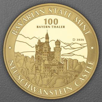 Gold 1oz "Schloss Neuschwanstein" 2026 Bayern Thaler (Deutschland)