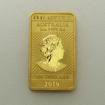 Gold Münzbarren 1oz "Rectangular Dragon" 2019 (Australien)