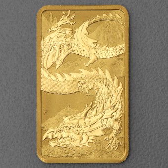 Gold Münzbarren 1oz "Rectangular Dragon 2023" 
