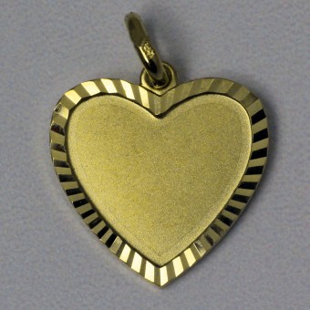 Goldanhänger 585er "Herz" gravierbar (14 kt) 