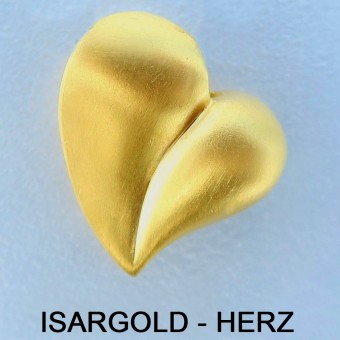 Goldanhänger "Herz aus Isargold" (Naturgold) 