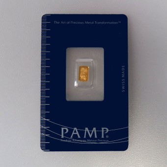 Goldbarren 0,3g PAMP "Fortuna" 