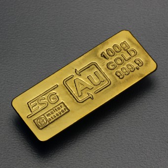 Goldbarren 100g Au ESG (klassischer Sargbarren) 