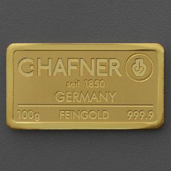 Goldbarren 100g C.HAFNER - "Resale" 