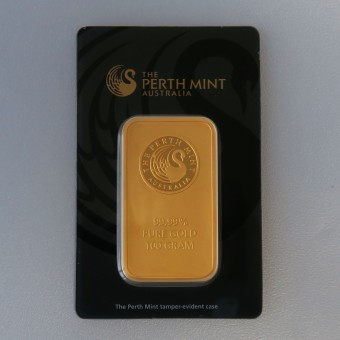 Goldbarren 100g PERTH MINT "Känguru-Motiv" 