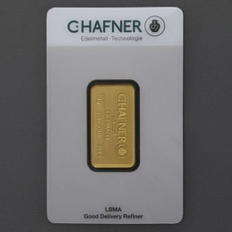 Goldbarren 10g "C.HAFNER - Prägeform" 