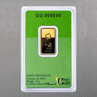 Goldbarren 10g "Green Gold" VALCAMBI (999,9 Au) 