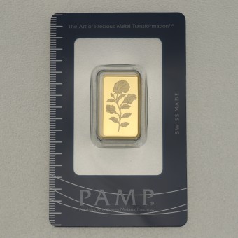 Goldbarren 10g PAMP "Rose" 