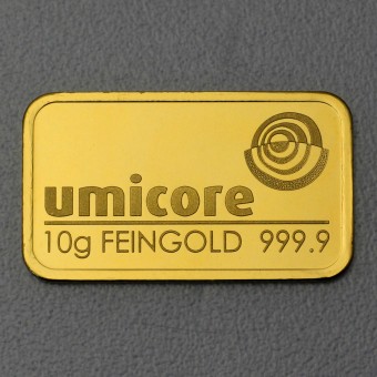 Goldbarren 10g UMICORE,geprägt 