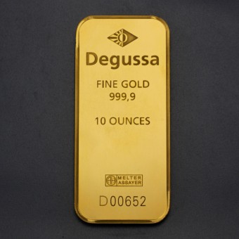 Goldbarren 10oz DEGUSSA - "Resale" 