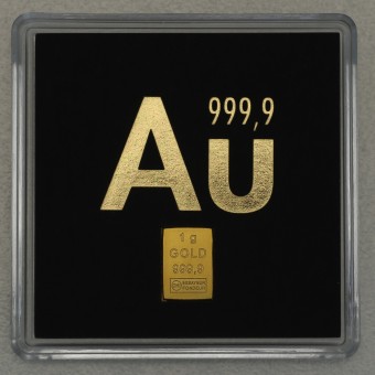 Goldbarren 1g "Gold im Quadrat" (Motiv) 