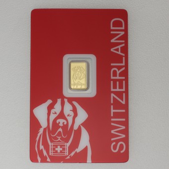 Goldbarren 1g PAMP "Switzerland - St. Bernhard" 