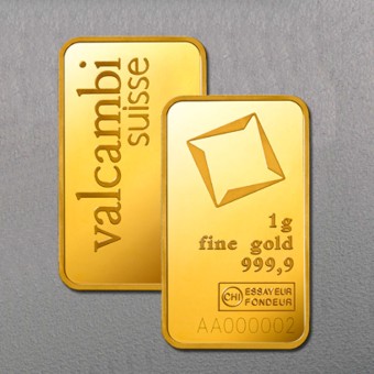 Goldbarren 1g VALCAMBI - "Resale" 