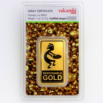 Goldbarren 1oz Auropelli-Barren Responsible-Gold 