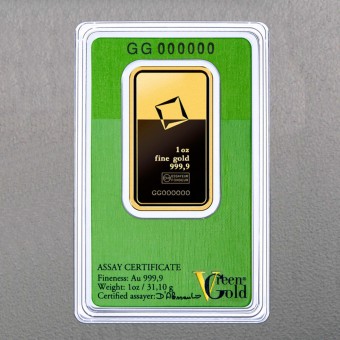 Goldbarren 1oz "Green Gold" VALCAMBI (999,9 Au) 