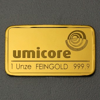 Goldbarren 1oz UMICORE,geprägt 