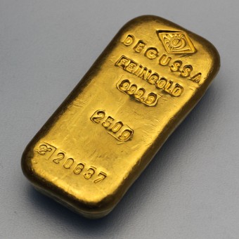 Goldbarren 250g DEGUSSA (alte Form) 