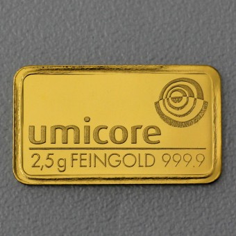Goldbarren 2,5g UMICORE,geprägt 