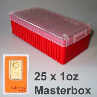 Goldbarren 25x 1oz VALCAMBI (Masterbox) 