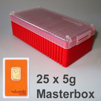 Goldbarren 25x 5g VALCAMBI (Masterbox) 