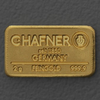 Goldbarren 2g C.HAFNER - "Resale" 