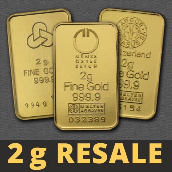 Goldbarren 2g "Resale" (div. Hersteller) 