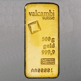 Goldbarren 500g VALCAMBI - "Resale" 