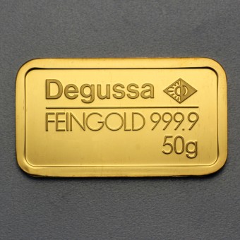 Goldbarren 50g DEGUSSA - "Resale" 