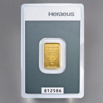 Goldbarren 5g "Kinebar" HERAEUS 