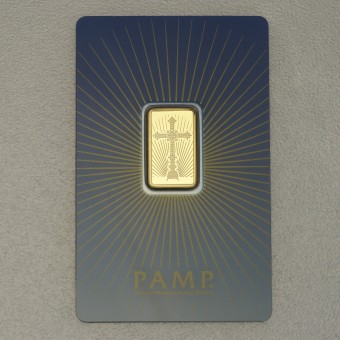 Goldbarren 5g PAMP "Kreuz" 