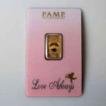 Goldbarren 5g PAMP "Love Always" 