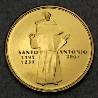 Goldmünze "0,25 Euro-1/4 Euro 2007" (Portugal) 