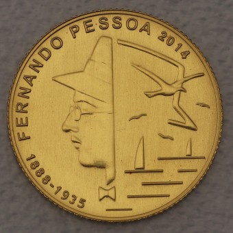 Goldmünze 0,25 Euro "Fernando Pessoa" 2014 (Portugal)