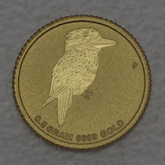 Goldmünze 0,5g "Australian Kookaburra" 2014 Miniature Gold Coin (Australien)
