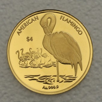 Goldmünze 0,5g "Flamingo" 2021 (Virgin Islands) 