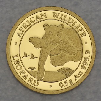 Goldmünze 0,5g "Leopard" 2020 (PP) African Wildlife (Somalia)