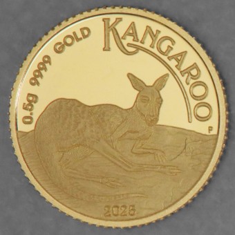 Goldmünze 0,5g "Mini Roo" 2025 (PP) Australian Kangaroo (Australien)