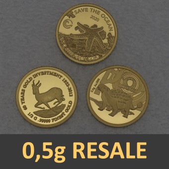 Goldmünze 0,5g "Resale" (div.Hersteller) 