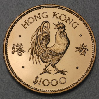 Goldmünze 1000 Dollar "Year of the Rooster" 1981 (Hong Kong)