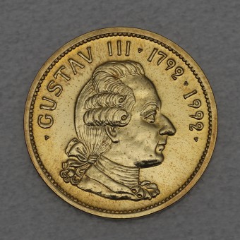 Goldmünze "1000 Kronor 1992" (Schweden) 200. Todestag von Gustaf III.