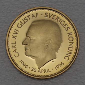 Goldmünze 1000 Kronor "Carl XVI Gustav" 1996 50. Geburtstag (Schweden)