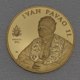 Goldmünze 1000 Kuna "Papst Johannes Paul II." 1994 (Kroatien)