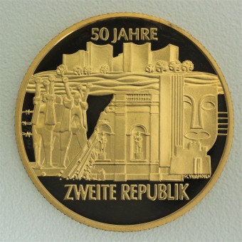 Goldmünze "1000 Schilling-1995 Zweite Republik" 