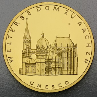 Goldmünze "100Euro BRD 2012 Aachen" Unesco-Weltkulturerbe