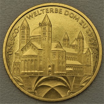 Goldmünze "100 Euro BRD 2019 Dom zu Speyer" Unesco-Weltkulturerbe