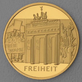 Goldmünze "100Euro BRD 2022 Freiheit" "Säulen der Demokratie"