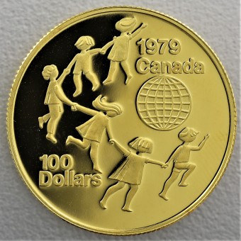 Goldmünze 100 Dollar "Jahr / Kinder 1979" (Kanada) 